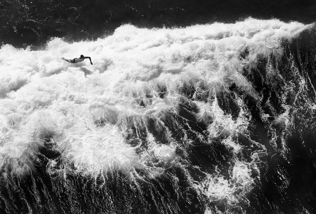 Surfing at Bondi by Ryan Pierse